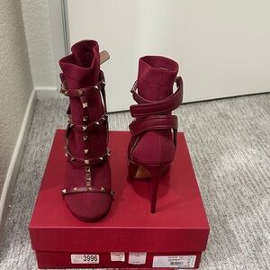 Valentino Women's Red Studded Heels